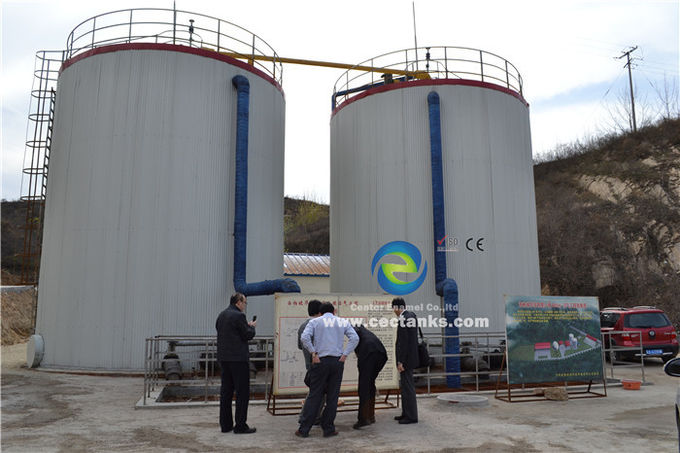 กระจกแก้วหลอมเหล็กสําหรับการเกษตรนา การเลี้ยงสัตว์ Biogas Biogmass Anerobic Digester Plant 0