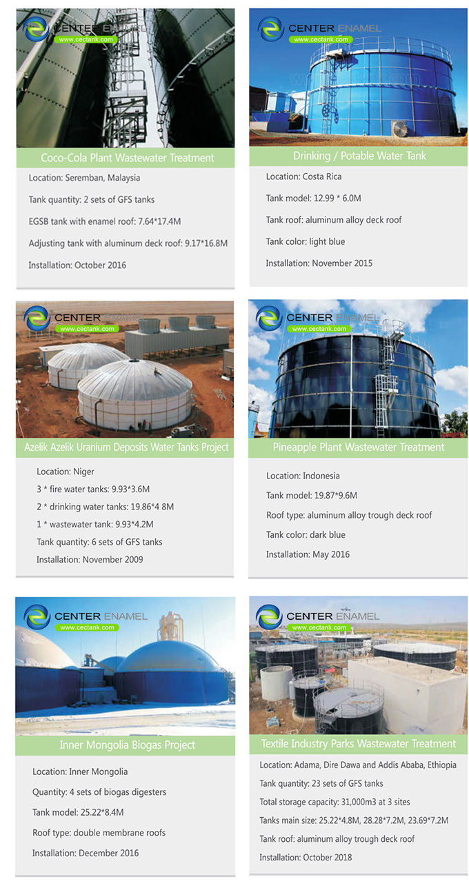 10000 / 10k แกลลอน บอลท์สแตนเลส Biogas Storage Tank สําหรับโรงงานเจาะไบโอแก๊ส 0