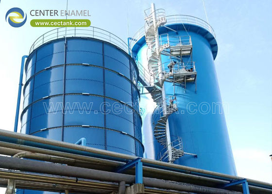 Center Ename จําหน่าย AWWA D103-97 ถังเหล็กเคลือบเอโป๊กซี่ AS ถังความชัดเจนของเทศบาล
