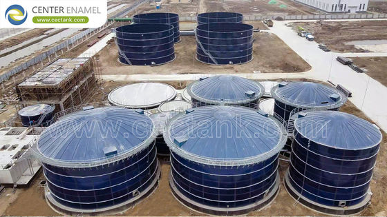 กระจกแก้วหลอมเหล็กสําหรับการเกษตรนา การเลี้ยงสัตว์ Biogas Biogmass Anerobic Digester Plant