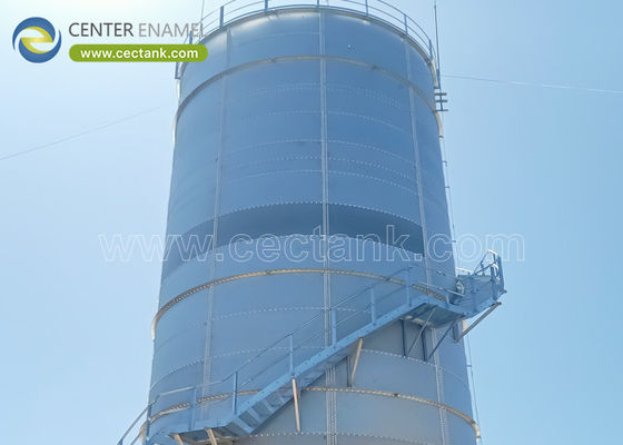 ถังสแตนเลสประเภทอาหารสําหรับซิลอัสที่เก็บของแบบแห้งตามมาตรฐาน AWWA D103-09 และ OSHA