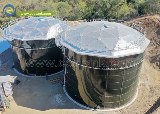 ขนาดของถังเหล็กกระจกจาก 50m3 ถึง 50,000m3 ออกแบบอย่างเข้มงวดตามมาตรฐาน AWWA