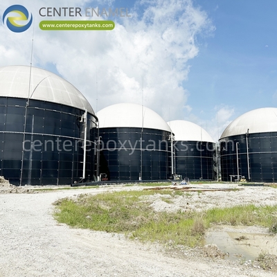 หลังคาเมมเบรนคู่สำหรับโรงบำบัดน้ำเสีย: บรรจุแก๊สชีวภาพจากการย่อยกากตะกอน