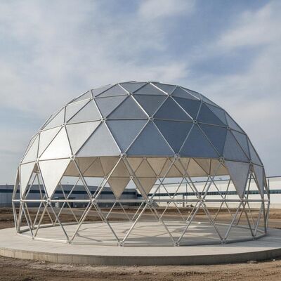 Geodesic Aluminum Dome Roof with High Corrosion Resistance, Quick Field Installation, and Clear Span Design