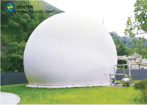 20m3 Double Membrane Gas Holder สำหรับโครงการโรงงานก๊าซชีวภาพ 0.40mm ความหนาของการเคลือบ