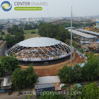 หลังคาอาลูมิเนียมโดมสําหรับการเก็บน้ํามันครัวจากสแตนเลสที่ผสมผสาน: มีกลิ่นออร์แกนิคในตัวอย่างมีประสิทธิภาพและป้องกันสารปนเปื้อนภายนอกจากการเข้าสู่ภาชนะการเก็บ